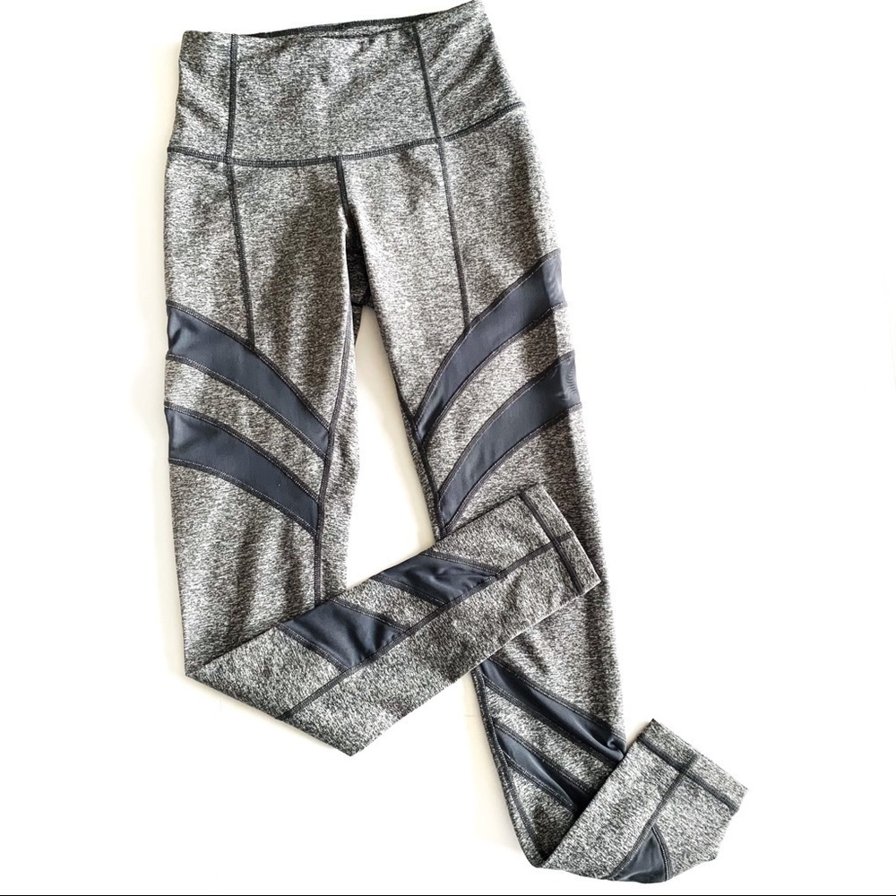 Zella | High Waisted Gray Mesh Leggings XS